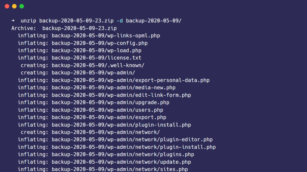 Extracting Compressed Files from the Command Line